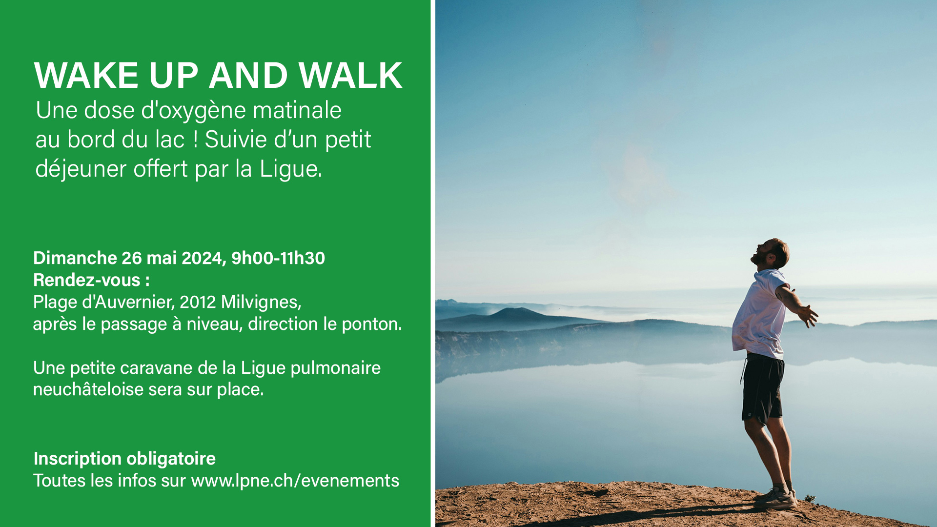 Wake up and walk au bord du lac